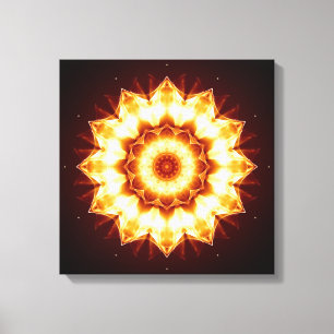 Impressão Em Tela Relâmpago ouro Mandala