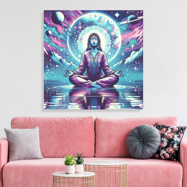 Impressão Em Tela Relaxando o Espaço de Meditação e Reflexão (Insitu(Sala de estar))