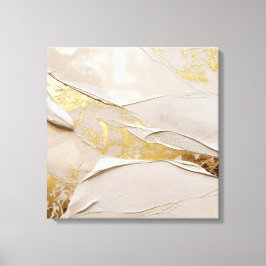 Impressão Em Tela Relevo Abstrato em Gesso Texturizado Dourado Rosa