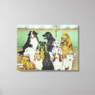 Impressão Em Tela Relógio do cão