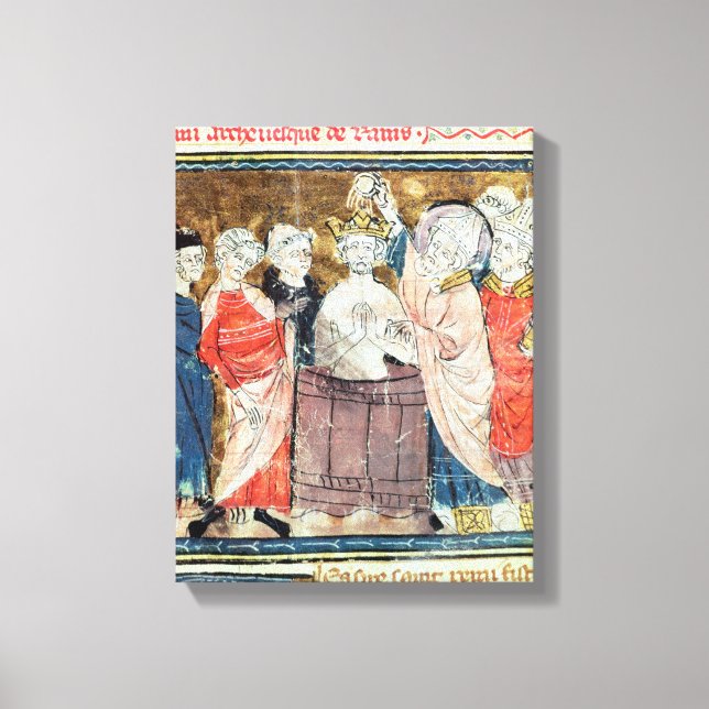 Impressão Em Tela Remigius, Bispo de Rheims batizando (Frente)
