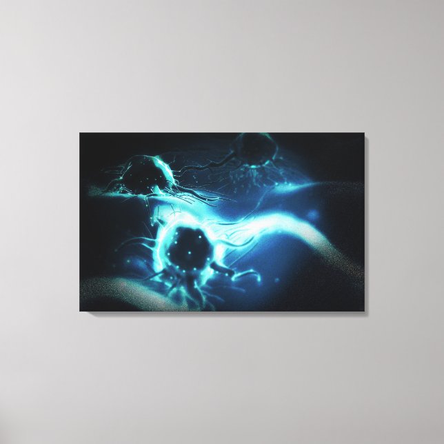 Impressão Em Tela Renderização artística das células canceres (Frente)