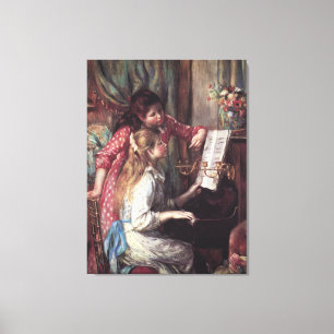Impressão Em Tela Renoir: Meninas no Piano
