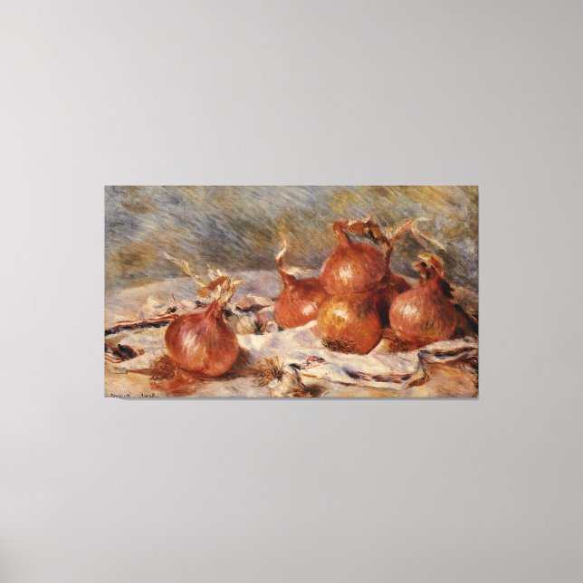 Impressão Em Tela Renoir's Still Life with Onions (1881) (Frente)