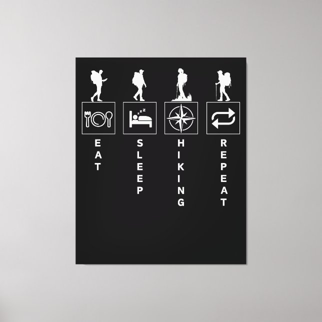 Impressão Em Tela Repetição de Itinerância de Comida (Frente)