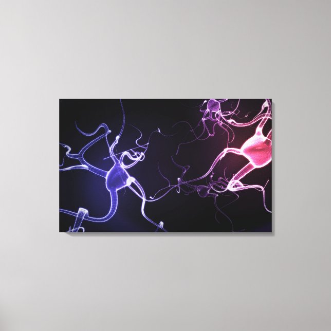 Impressão Em Tela Representação colorida de neurônios (Frente)