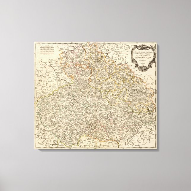 Impressão Em Tela República Checa (Frente)