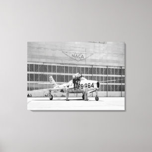 Impressão Em Tela República F-84F na rampa no campo de Moffett