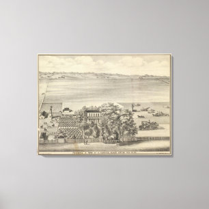 Impressão Em Tela Residência de Glascock, a estação do preto