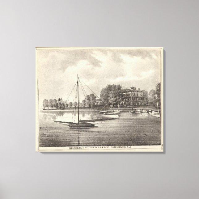 Impressão Em Tela Residência de Joseph Francis, Rio de Tom, NJ (Frente)