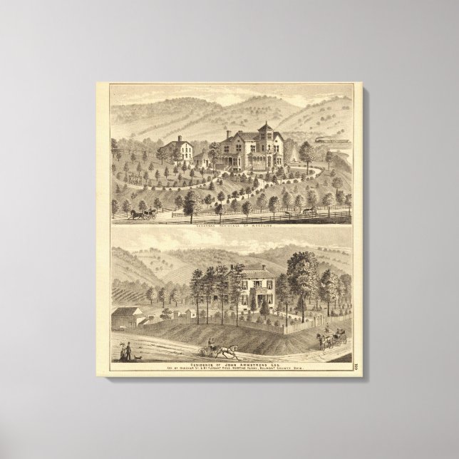 Impressão Em Tela Residência suburbana de Rodas (Frente)