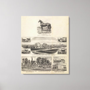 Impressão Em Tela Residências de Oxford e de Abilene, Kansas