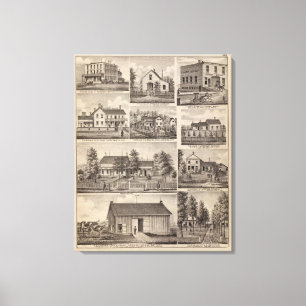 Impressão Em Tela Residências e construções de fazenda, Owatonna,
