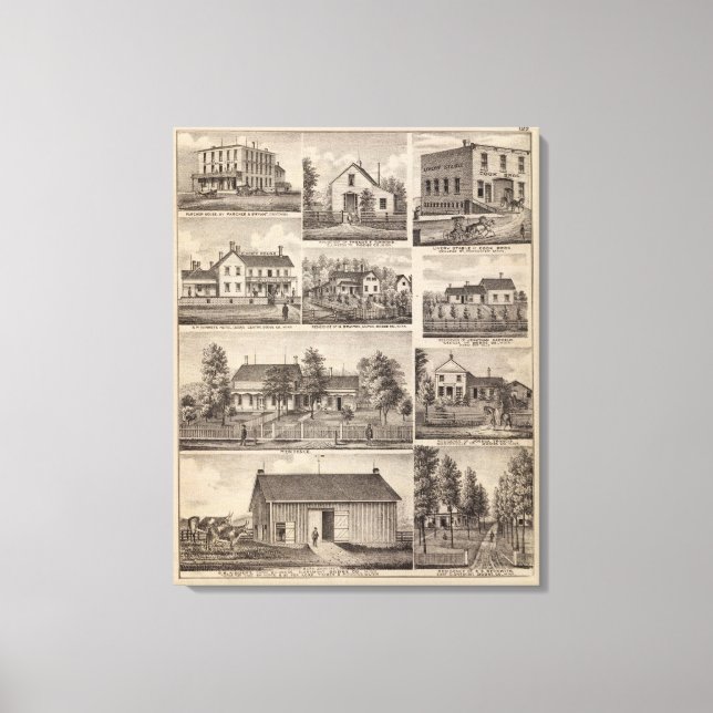 Impressão Em Tela Residências e edifícios de Fazendas, Owatonna, Min (Frente)