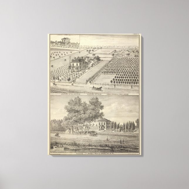 Impressão Em Tela Residências Woodland, Knights Landing (Frente)