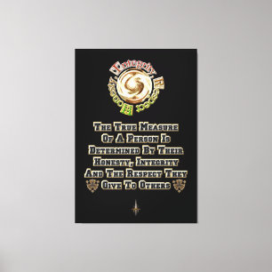 Impressão Em Tela Respeito da integridade da honestidade MXT