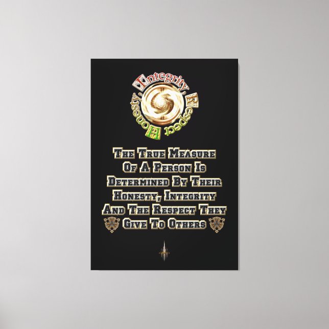 Impressão Em Tela Respeito da integridade da honestidade MXT (Frente)