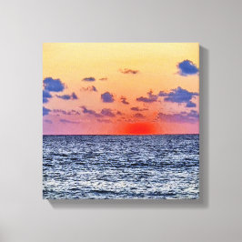 Impressão Em Tela Resplendor Sobre o Horizonte do Mediterrâneo em Ch