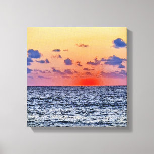 Impressão Em Tela Resplendor Sobre o Horizonte do Mediterrâneo em Ch