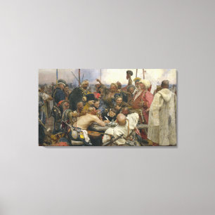 Impressão Em Tela Resposta de Ilya Repin dos Cossacks de Zaporozhian