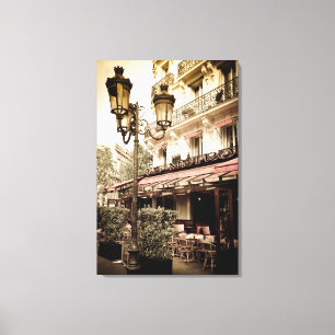 Impressão Em Tela Restaurante de rua, Paris, França