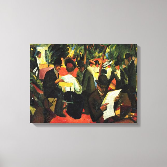 Impressão Em Tela Restaurante do Jardim de August Macke, Arte Antiga (Frente)