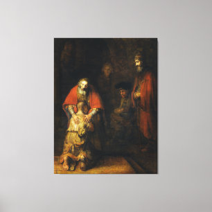 Impressão Em Tela Retorno do filho Prodigal por Rembrandt