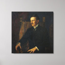 Impressão Em Tela Retrato Azul de Nikola Tesla