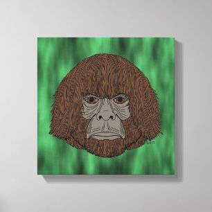 Impressão Em Tela Retrato Bigfoot 2 (Tipo Humano)