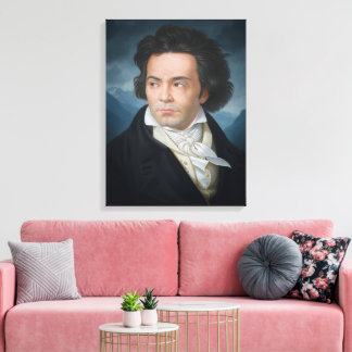 Impressão Em Tela Retrato clássico de Beethoven