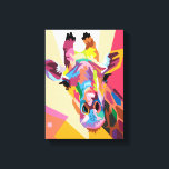 Impressão Em Tela Retrato Colorido de Pop Art Girafa<br><div class="desc">Este retrato incrivelmente colorido de uma girafa de pop,  oferece uma interpretação moderna,  moderna e única deste animal maravilhosamente majestoso.</div>