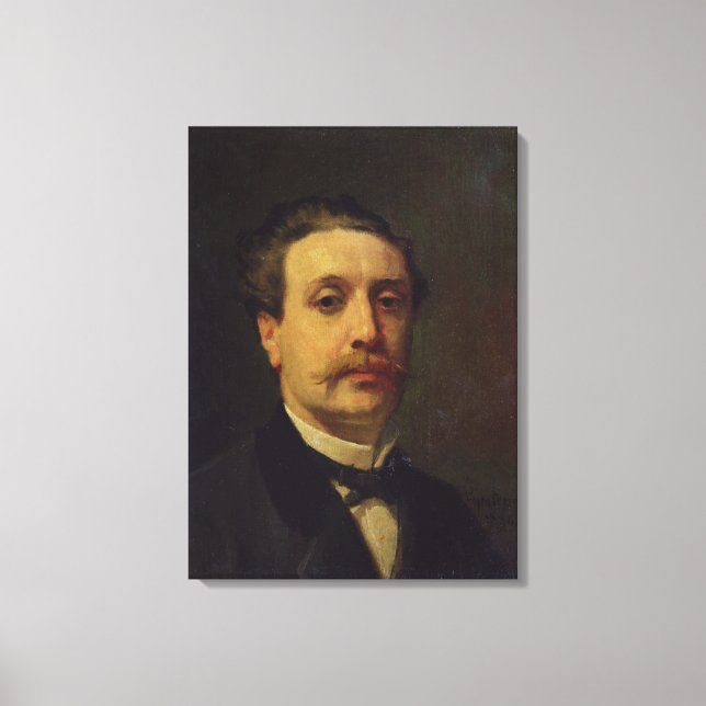 Impressão Em Tela Retrato da Cara de Maupassant 1876 (Frente)