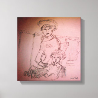 Impressão Em Tela retrato da mãe e da filha