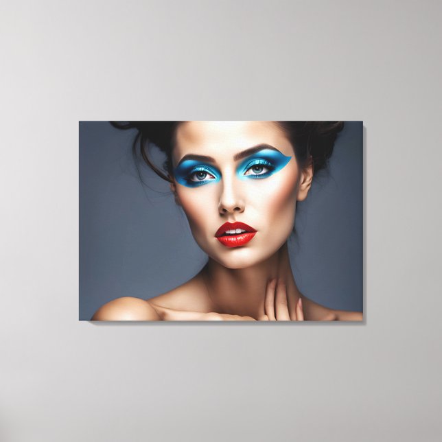 Impressão Em Tela Retrato da moda da arte feminina (Frente)