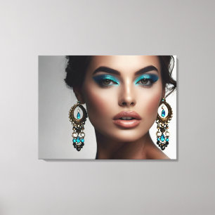 Impressão Em Tela Retrato da moda da arte feminina