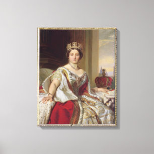 Impressão Em Tela Retrato da rainha Victoria (1819-1901) 1859 (óleo