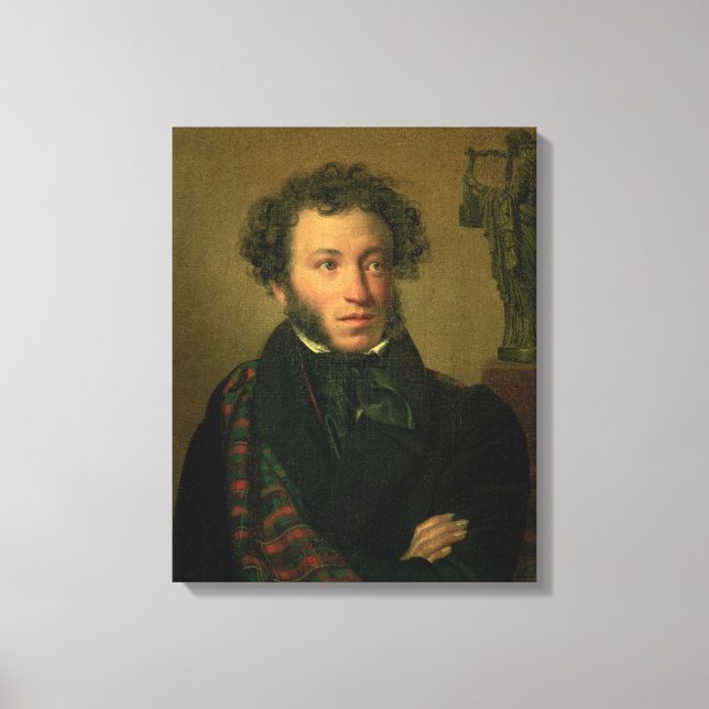 Impressão Em Tela Retrato de Alexander Pushkin, 1827 (Frente)