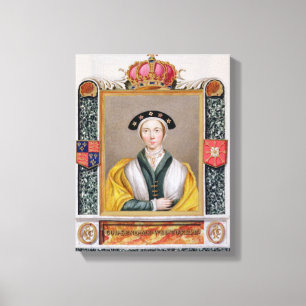 Impressão Em Tela Retrato de Anne de 1515-57) 4ns rainhas de Cleves