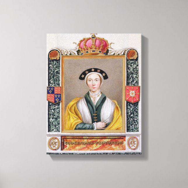 Impressão Em Tela Retrato de Anne de Cleves (1515-57) 4ª Rainha de (Frente)