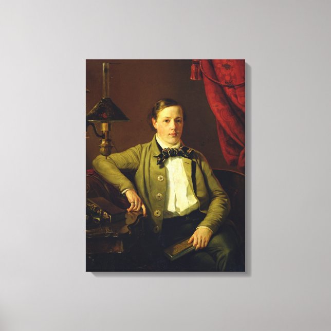 Impressão Em Tela Retrato de Apollon Maykov, 1840 (Frente)