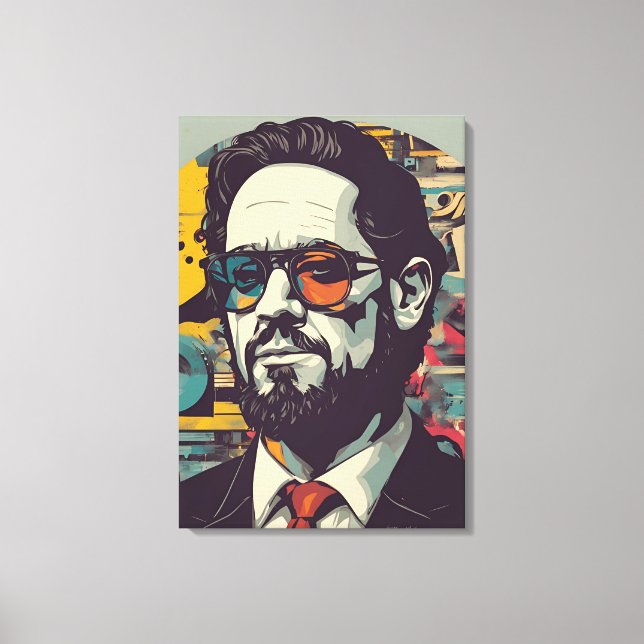 Impressão Em Tela Retrato de Arte (Frente)