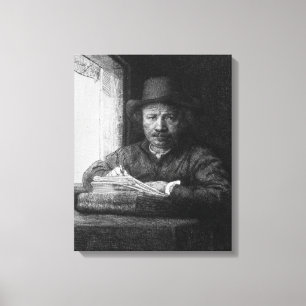Impressão Em Tela Retrato de auto ao tirar, 1648