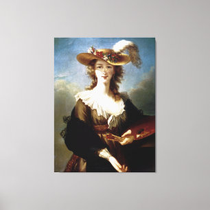 Impressão Em Tela Retrato de auto do ~ de Elizabeth Vigee-Le Brun