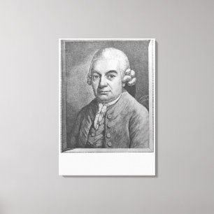 Impressão Em Tela Retrato de Carl Philipp Emanuel Bach (1714-88) (e