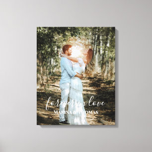 Impressão Em Tela Retrato de Casamento Personalizado Caligrafia Mode