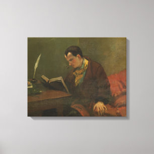 Impressão Em Tela Retrato de Charles Baudelaire 1847