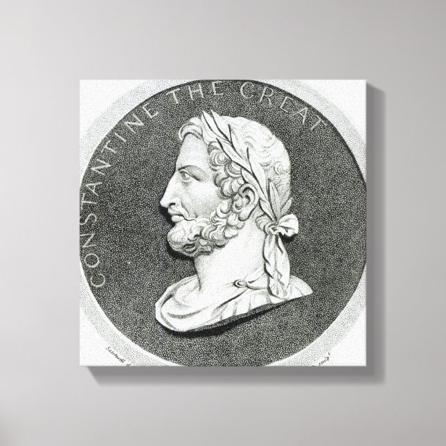 Impressão Em Tela Retrato de Constantine o Excelente (Frente)