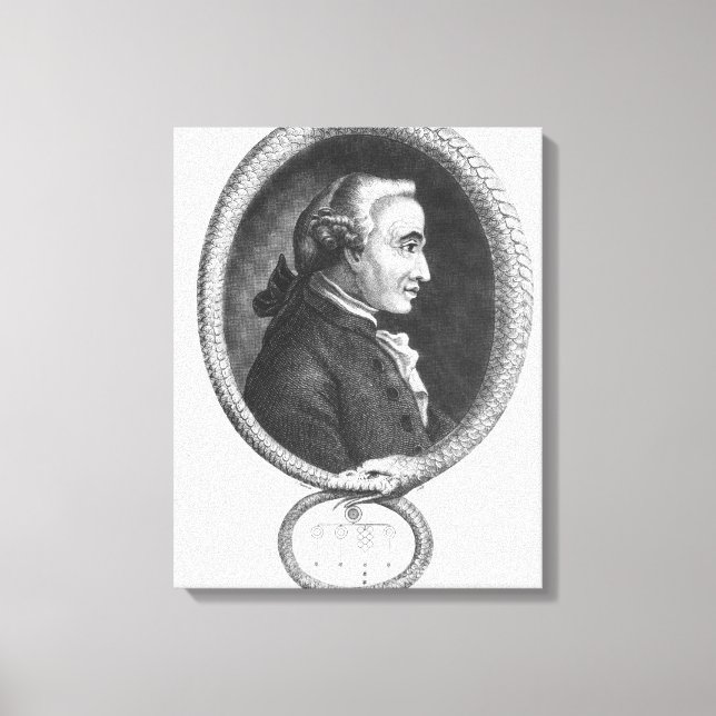 Impressão Em Tela Retrato de Emmanuel Kant 2 (Frente)