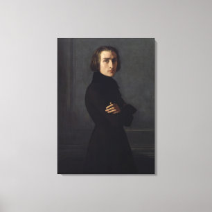 Impressão Em Tela Retrato de Franz Liszt 1839