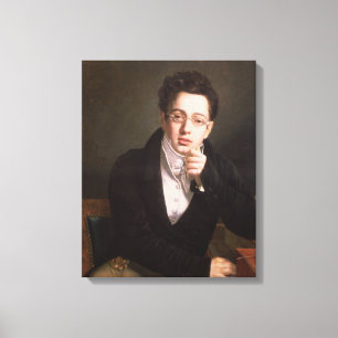 Impressão Em Tela Retrato de Franz Schubert, compositor austríaco